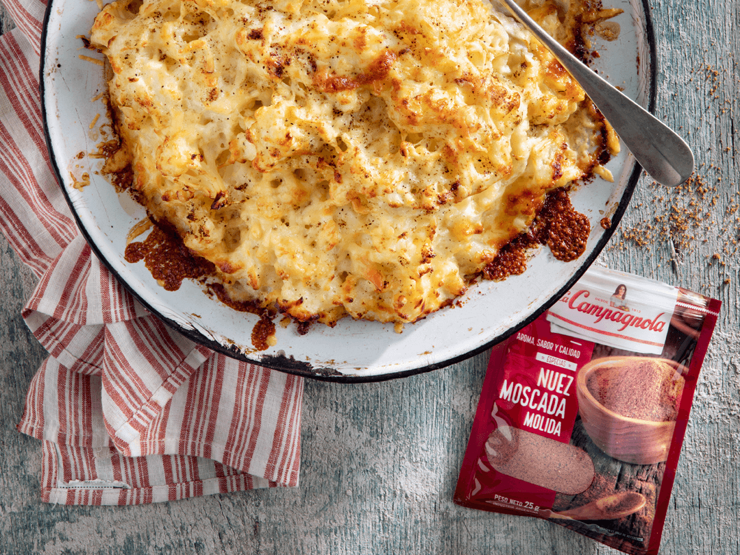Pastel de coliflor gratinado