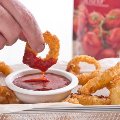 Aros de cebolla al kétchup