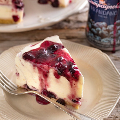 Cheesecake frío de mermelada de arándanos